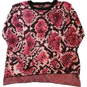 Women's DKNY Python-Print Sweater, Large, NWT